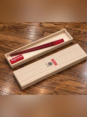 SUPREME FW23 Chopstick Set RED Box Logo BRAND NEW